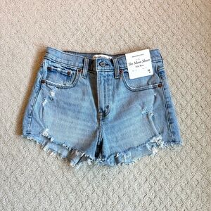 Abercrombie & Fitch Blue Jean Shorts Distressed Frayed Hem